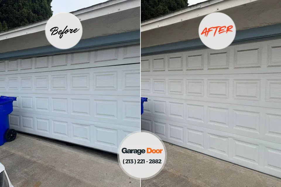 Before and after: garage door repair 84513